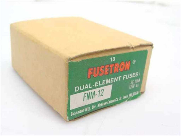 Fusetron FNM-12 125V 12 amp Dual-Element Fuses - 10 per box