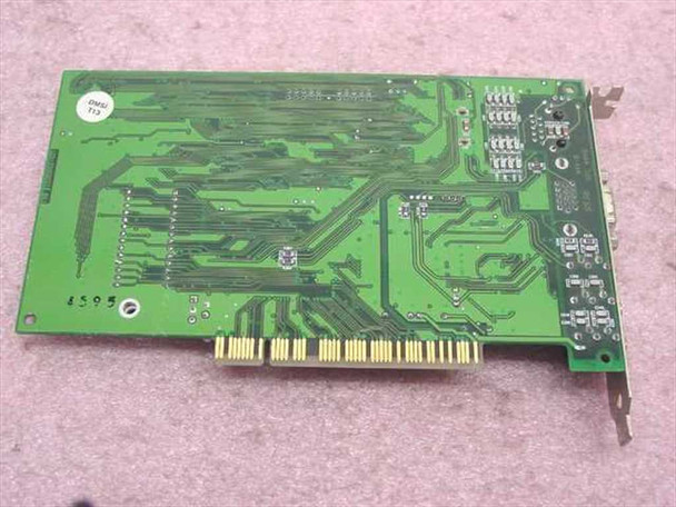 Diamond Edge 3D 2120 PCI video card – solder side (back of PCB) showing clean green board and PCI gold edge connector