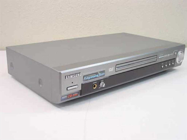 Samsung DVD-P421 Progressive Scan DVD Player – front three-quarter view showing Samsung logo, disc slot, and front panel controls