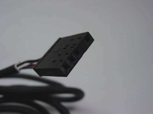 Close-up of AC adapter output connector (multi-pin black connector) for Black Box IC485A power supply