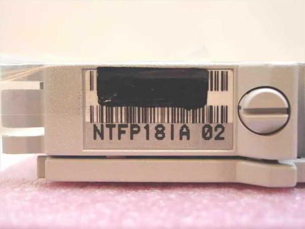 Nortel NTFP18IA DS3A FP Interface Card faceplate label close-up showing part number NTFP181A 02 and barcode