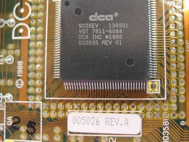 DCA IRMA III 005026 – close-up of DCA VGT 7811-6084 controller chip and 005026 REV.A board label