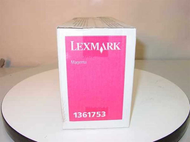 Lexmark 1361753 Magenta Toner Cartridge – side panel with Lexmark logo, Magenta label, and part number 1361753