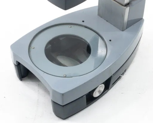 American Optical AO 561-1 base — top view showing circular stage opening and reversible stage plate detail