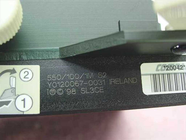 Compaq Pentium III Xeon cartridge edge label showing 550/100/1M S2, SL3CE, Ireland, 1998