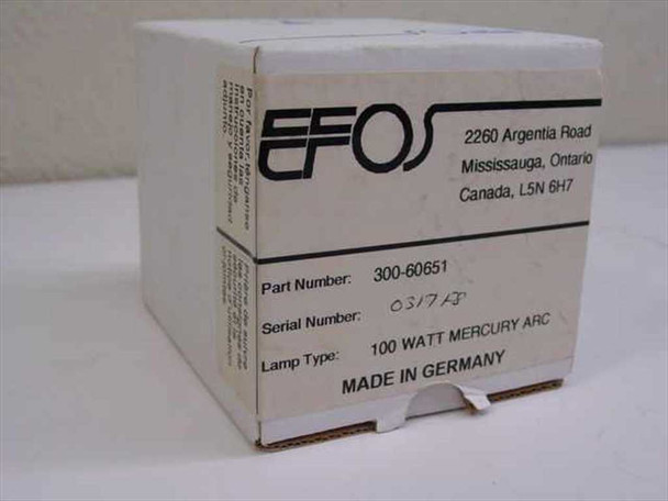 EFOS 300-60651 100 Watt Mercury Arc Lamp Assembly