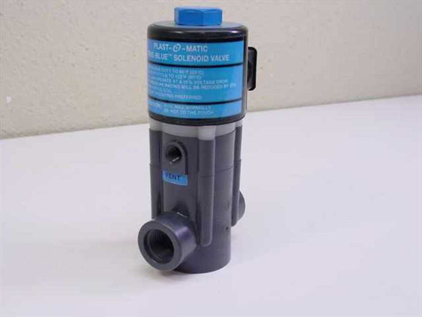 Plast-O-Matic Valves EASM4V12W20-PV True-Blue Solenoid Valve PVC 1/2