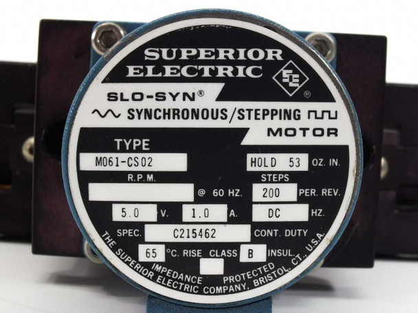 Superior Electric M061-CS02 DC Step Motor 5.0V with Daedal Linear Table