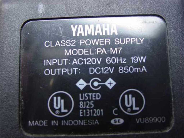 Yamaha PA-M7 12V 850mA Class 2 Power Supply