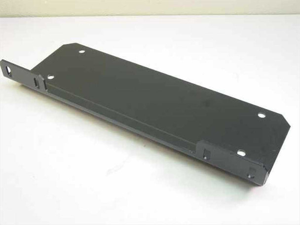 APC AR8115ABLK black metal stabilizer plate — front/top angled view showing mounting holes and bracket flanges
