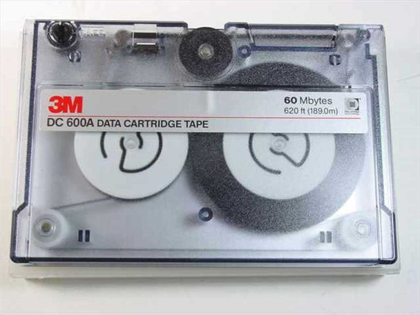3M DC 600A Data Cartridge Tape DC600A — front label view showing 60 Mbytes, 620 ft / 189.0 m capacity markings