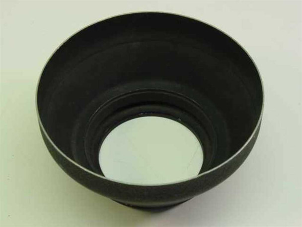 P. Angenieux 10x12 10x15 rubber lens hood — front opening view showing interior of flared rubber shade