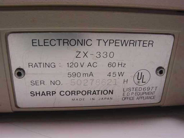 Sharp ZX-330 Electronic Typewriter