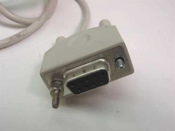 Logitech M-CE15 serial mouse – close-up of DB9 9-pin female RS-232 connector end with thumbscrews