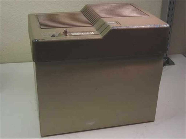 Topaz Source 2 80382 UPS – left side view showing full unit with metal battery housing and plastic upper section