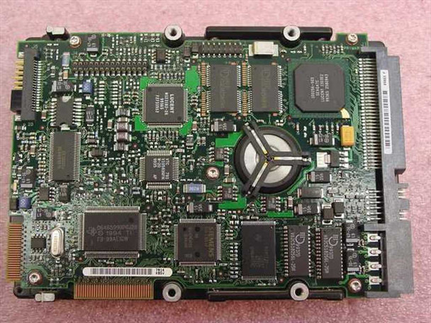 Compaq 349534-001 9.1GB SCSI hard drive – underside PCB view showing full circuit board layout and 68-pin connector edge