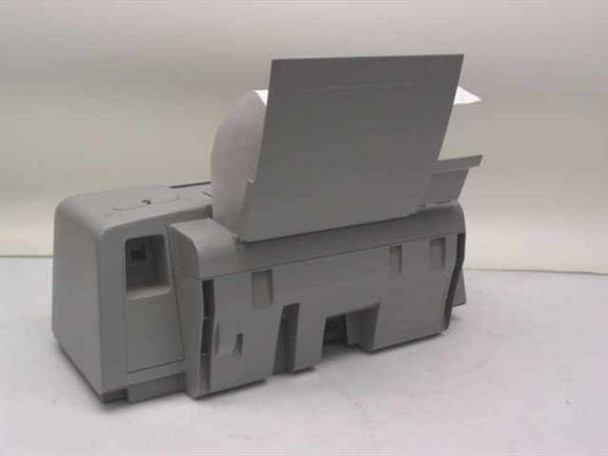 Canon PIXMA iP1500 rear view showing paper input tray raised and overall compact gray housing