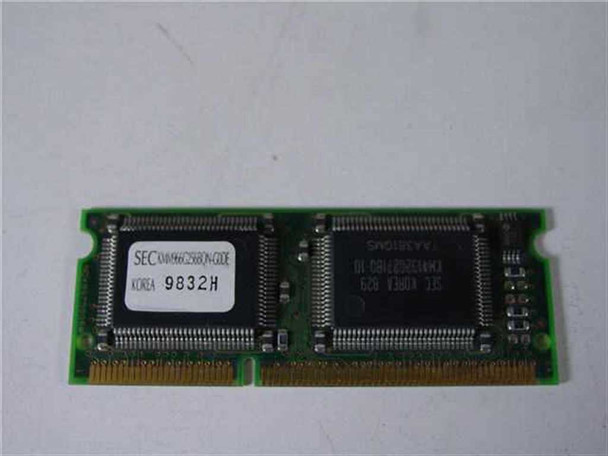Samsung KMM966G256BQN-G0DE 256MB PC100 SO-DIMM SDRAM module — component side showing SEC label with part number and date code 9832H
