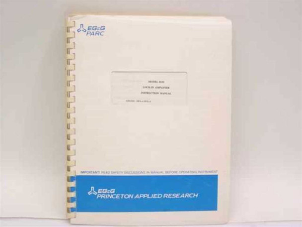 Princeton Applied Research 4200-0325 Model 5210 Lock-In Amplifier Instruction Manual