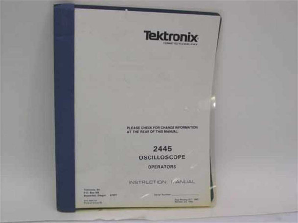 Tektronix 070-3830-00 2445 Oscilloscope Operators Instruction Manual