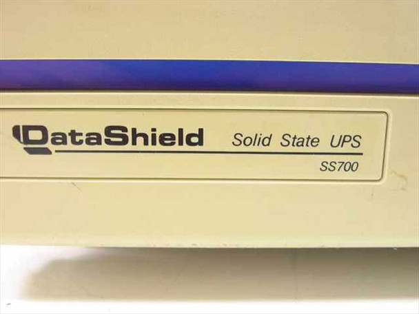 DataShield SS700 front panel close-up showing DataShield logo and Solid State UPS SS700 model label