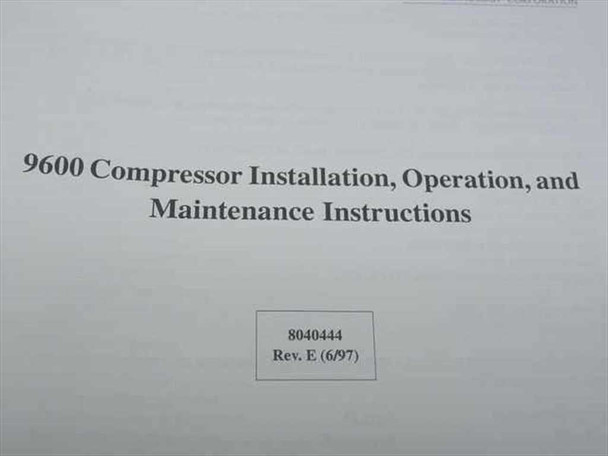 CTI Cryogenics 8040444 9600 Compressor Instructions Manual
