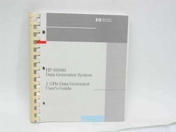 HP E2900-91012 80000 Data Generator System User's Guide