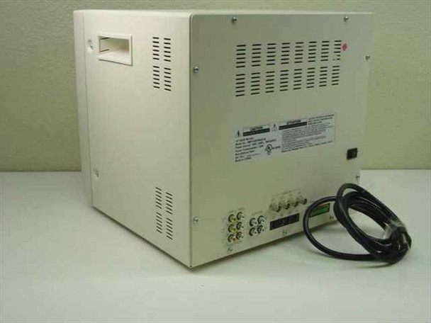 ADT HD14S1042-A surveillance monitor — rear panel view showing ventilation grilles, BNC and RCA connectors, power switch, and power cord