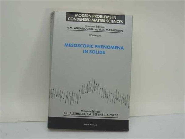 Altshuler, B.L. et al, Eds. Mesoscopic Phenomena in Solids North-Holland 1991
