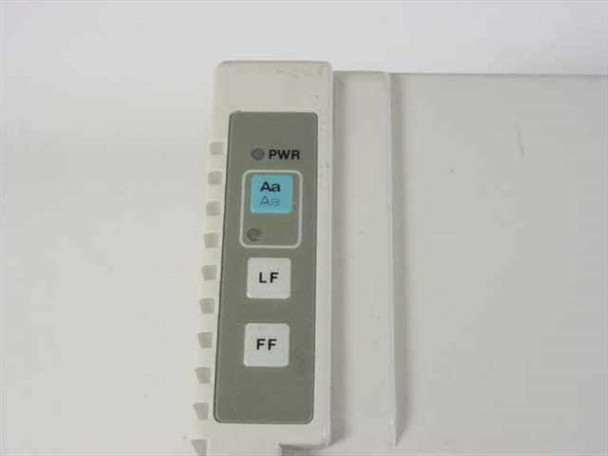 HP 2225P ThinkJet front-panel controls showing PWR indicator, Aa font select button, LF line feed, and FF form feed buttons