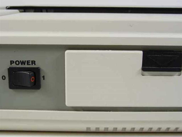 HP 2225P ThinkJet left-side rear detail showing POWER rocker switch (0/1) and media slot