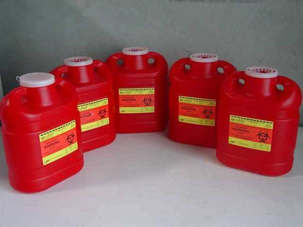 Becton Dickinson Guardian One-Piece Sharps Collector 6.9 Qts Lot of 5 (305489)