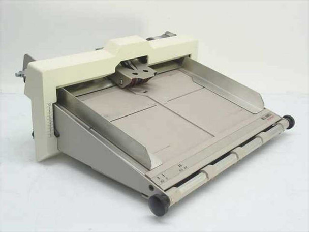Bell Howell 1455 Accufeed document scanner feeder — front/top view showing large input document tray and feed mechanism housing