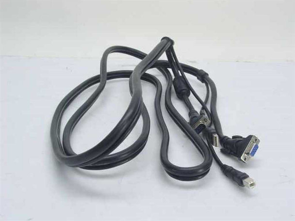 Belkin F3X1962-10 Omniview All-in-one USB KVM Cable 10 Foot