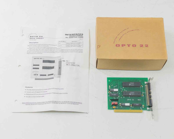 Opto 22 AC5 G4 adapter card with original Opto 22 box and data sheet included