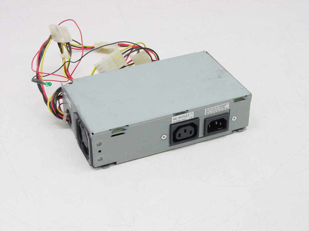 Intel 350201-001 Delta SMP-63AB 67W industrial power supply – rear panel showing IEC AC inlet and AC outlet connectors