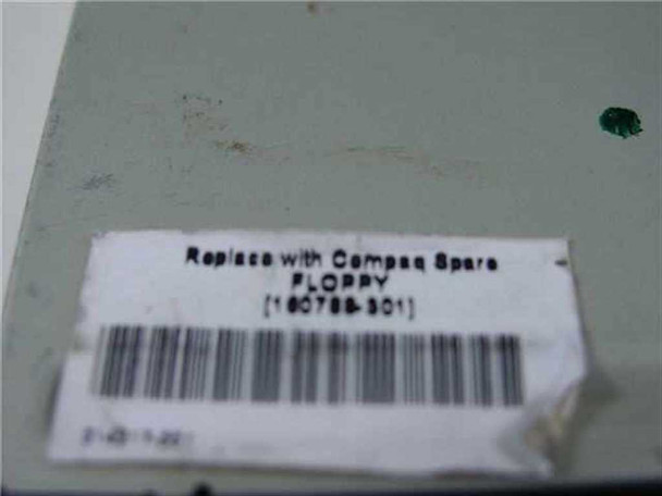 Compaq spare label on Sony MPF520-4 floppy drive reading Replace with Compaq Spare Floppy 160788-301