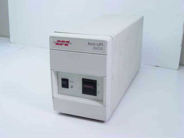 APC Back-UPS 360SX tower UPS — front panel view showing APC logo, power button, and status indicator