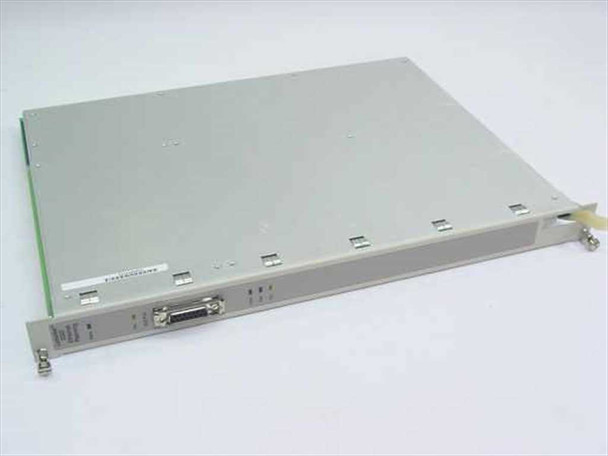 SynOptics 3333 LattisNet module – rear/bottom view of metal carrier showing AUI port and card bracket