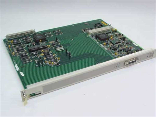 SynOptics 3333 LattisNet Ethernet Retiming Module – top view showing PCB and front panel with AUI DB15 connector