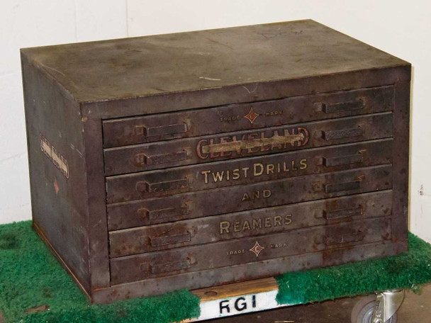 Cleveland Twist Drill Steel Toolbox w/ Many Bits