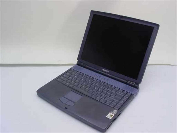 Sony VAIO PCG-F180 Notebook Laptop Computer — three-quarter front view showing keyboard, touchpad, and open display