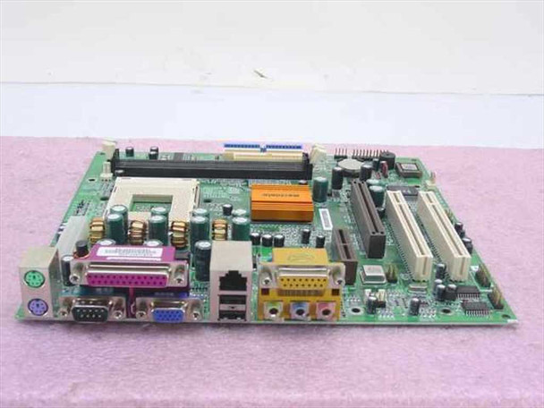Matsonic MS8308EP Socket 462 motherboard – front I/O panel view showing PS/2, parallel, serial, VGA, LAN, USB, and audio ports