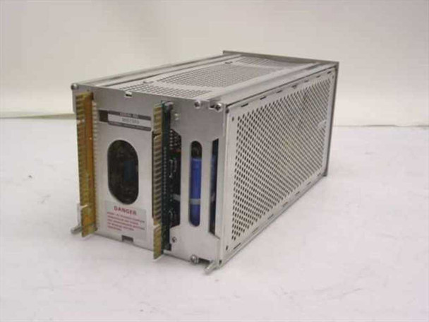 Tektronix FG 504 Function Generator – rear view showing plug-in card edge connector and ventilated chassis with DANGER label