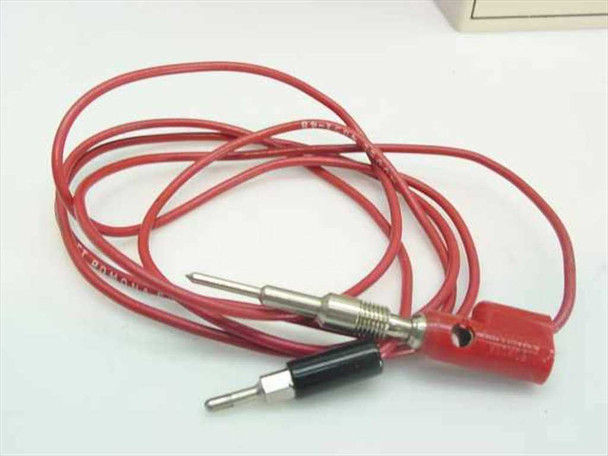 Included red resistance-to-ground test lead with banana plug and probe pin connector