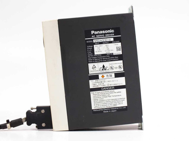 Panasonic MSDA023D1A AC Servo Driver - 208~230 VAC 3-Phase - Output 92V 0-333 Hz