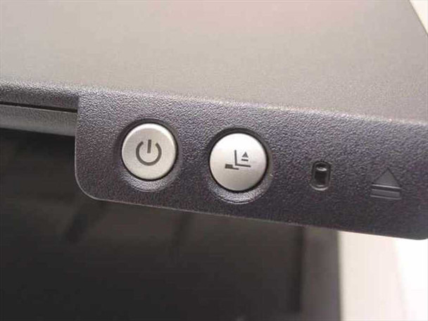 Dell 6Y667 D-Series Monitor Stand – close-up of front control panel showing power button, laptop eject button, and drive eject button