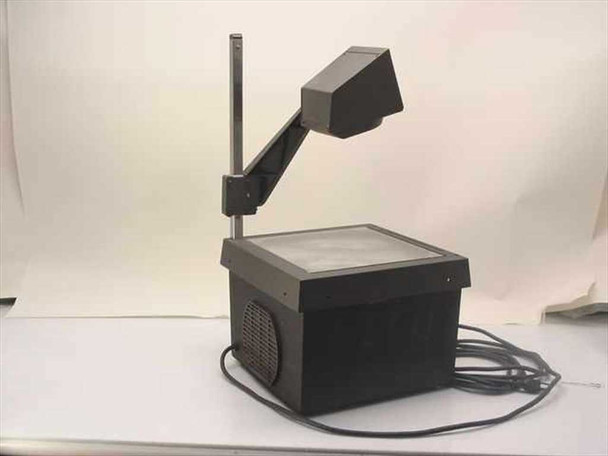 Bell & Howell 3870 Overhead Projector — right-side view showing ventilation grille, projection arm, and head housing