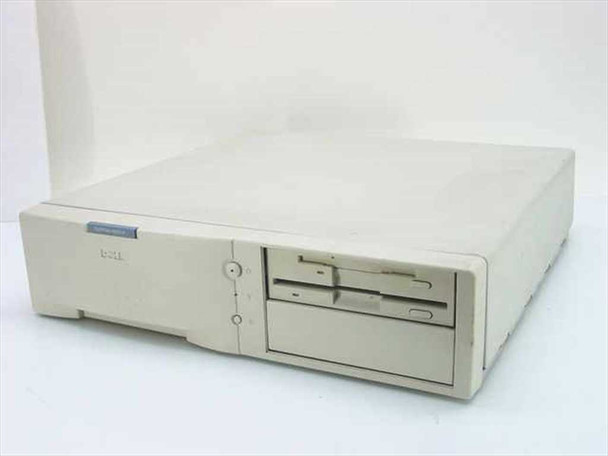 Dell OptiPlex 466/LN 486 desktop PC — front view showing 5.25" and 3.5" floppy drives, Dell logo, and beige low-profile case