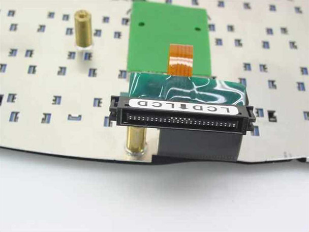 Dell 08P641 keyboard underside closeup showing flat ribbon FPC connector with LCDiLCD label and PCB flex cable attachment point